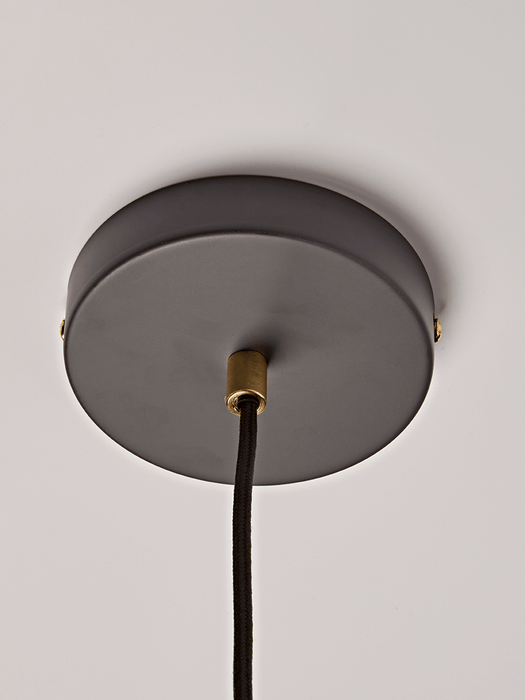 Metal Dome Pendant - Dark Grey