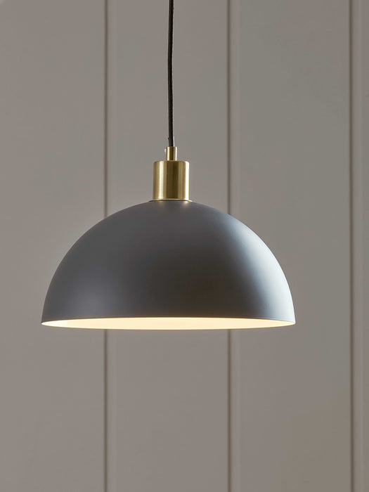 Metal Dome Pendant - Dark Grey