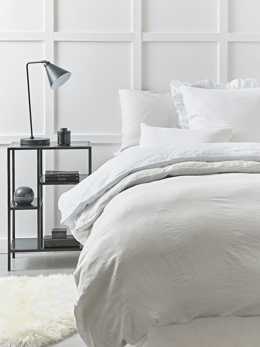 Washed Linen Kingsize Fitted Sheet - Soft Grey