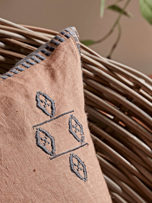 Embroidered Ikat Cushion