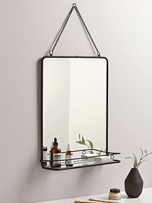 Black Folding Mirror