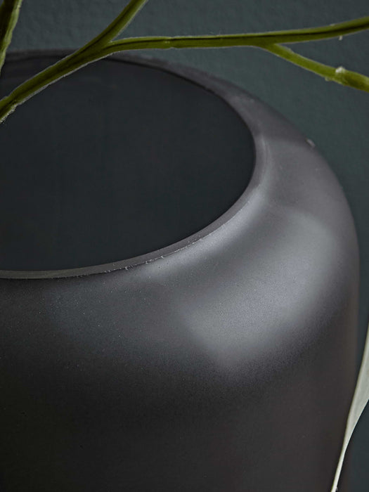 Frosted Ribbed Vase