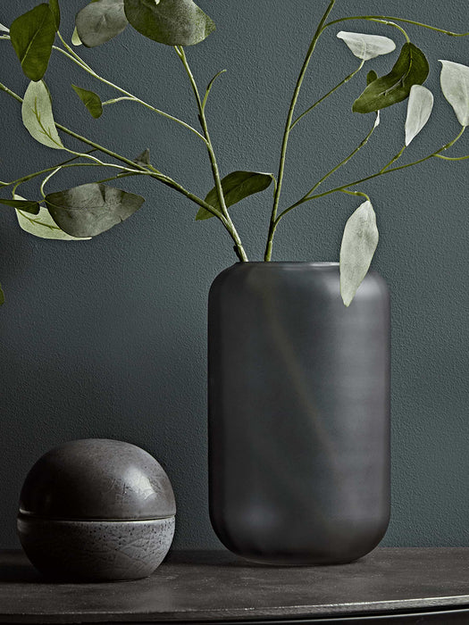 Frosted Ribbed Vase