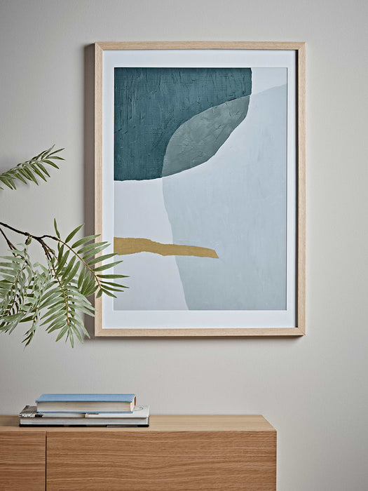 Abstract Framed Print - Blue