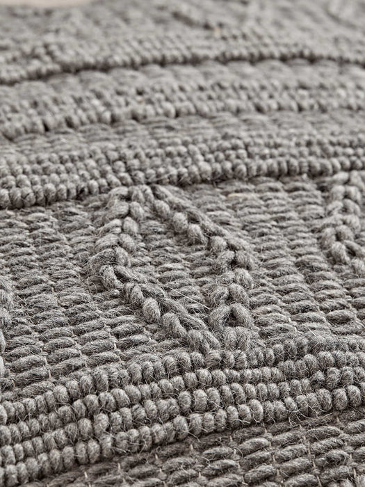 Nordic Geometric Floor Cushion - Grey