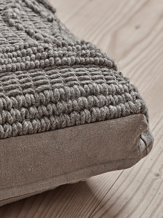 Nordic Geometric Floor Cushion - Grey