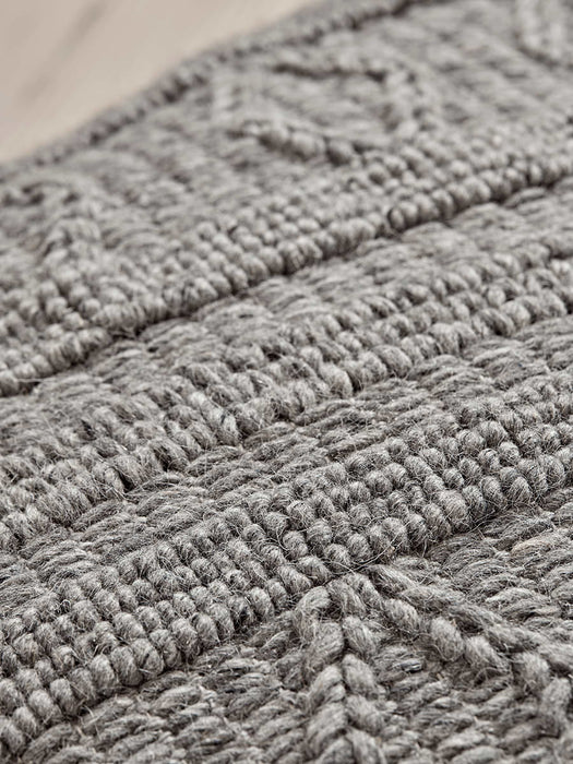 Nordic Geometric Floor Cushion - Grey