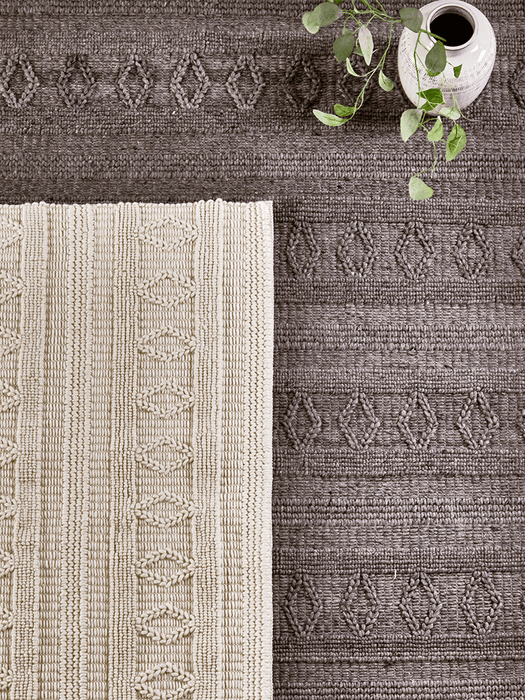 Nordic Geometric Rug - Cream