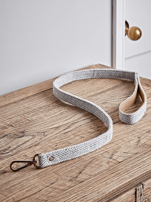 Grey Herringbone Dog Lead