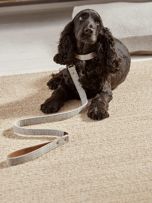 Grey Herringbone Dog Lead