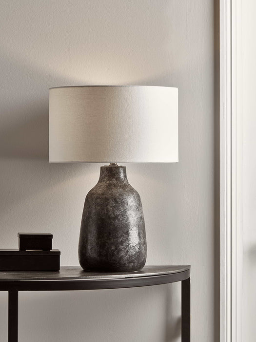 Grey Ombre Glazed Table Lamp