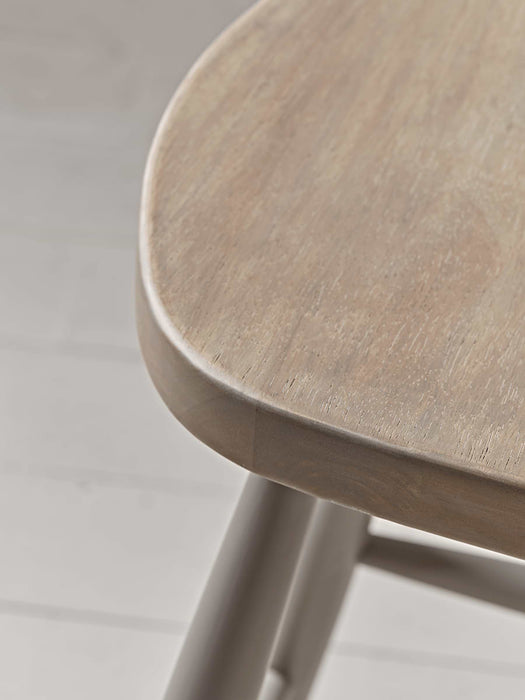 Grey & Limewashed Counter Stool