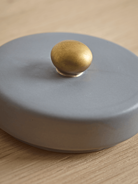 Grey & Brass Trinket Pot