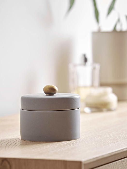 Grey & Brass Trinket Pot