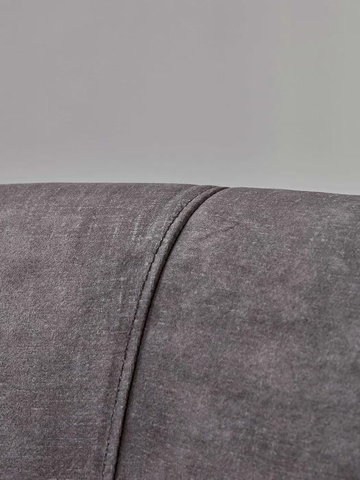 Deep Grey Velvet Curved Sofa