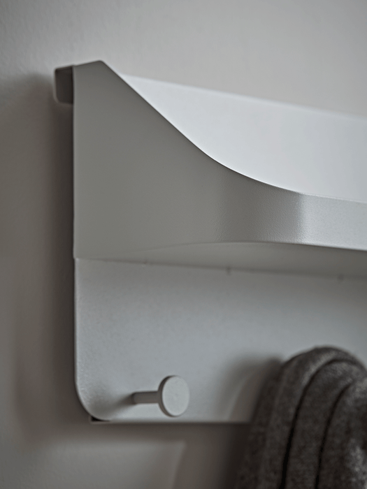 Grey Metal Hallway Shelf