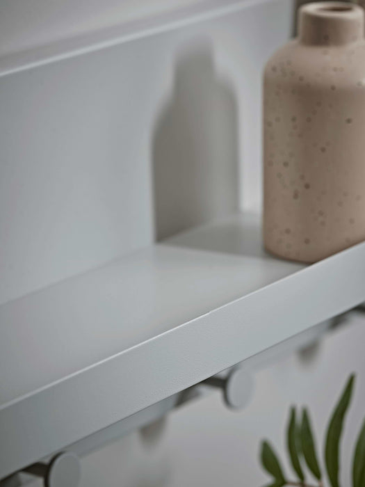 Grey Metal Hallway Shelf