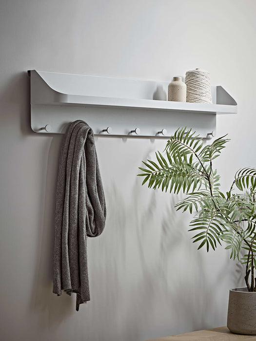 Grey Metal Hallway Shelf