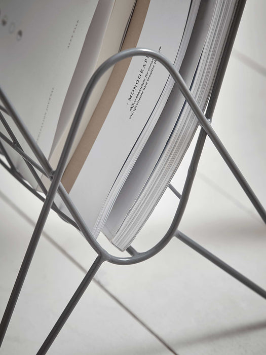 Grey Grid Magazine Rack
