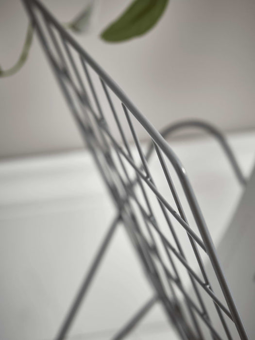 Grey Grid Magazine Rack
