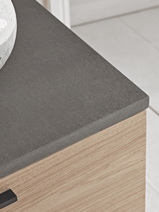 Grey Topped Oak Media Cabinet