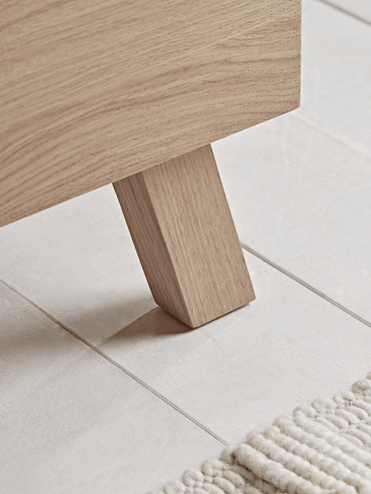Grey Topped Oak Media Cabinet