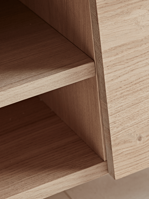 Grey Topped Oak Media Cabinet