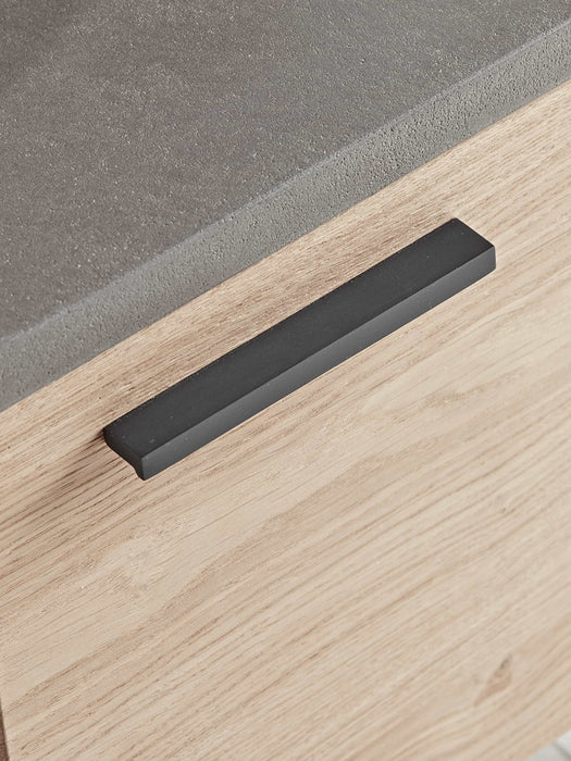 Grey Topped Oak Media Cabinet