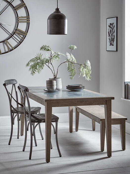 Hampton Zinc Topped Dining Table