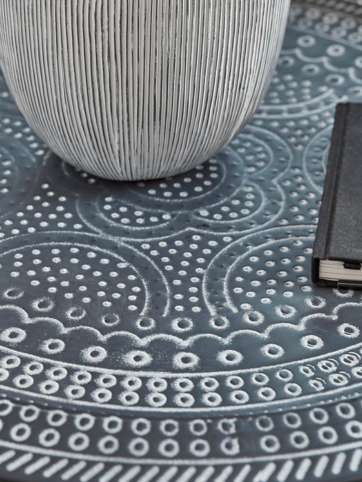 Hammered Metal Round Table