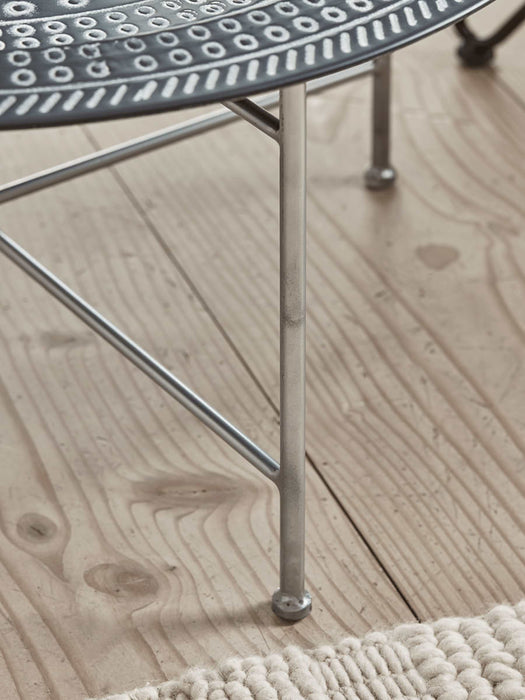Hammered Metal Round Table