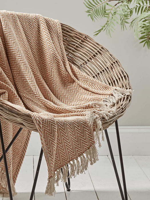 Herringbone Throw - Mustard