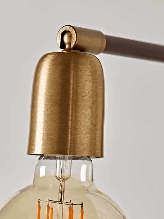 Hinged Black & Brass Wall Light