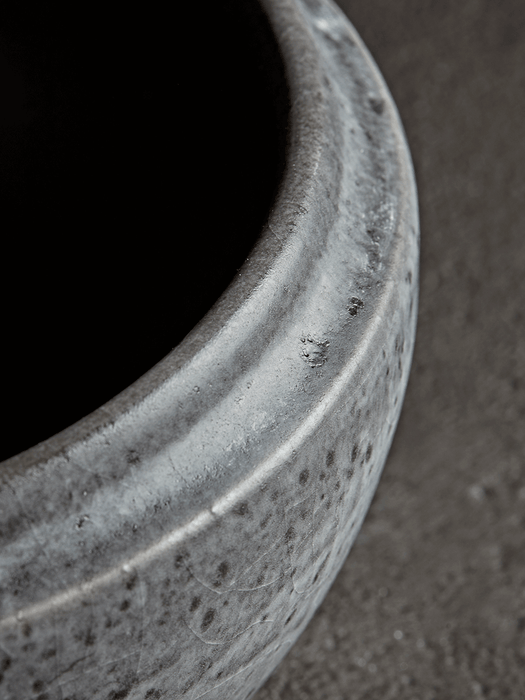 Grey Hand Glazed Trinket Pot