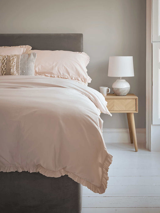 Washed Cotton Housewife Pillowcase Pair - Soft Blush