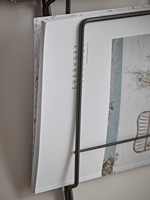 Industrial Wall Magazine Rack