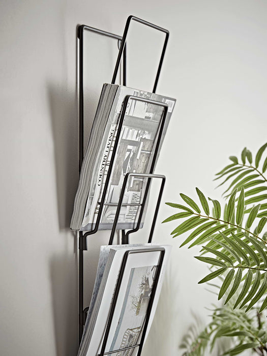 Industrial Wall Magazine Rack