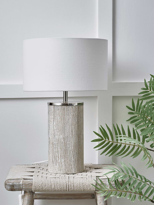 Limewashed Wooden Table Lamp