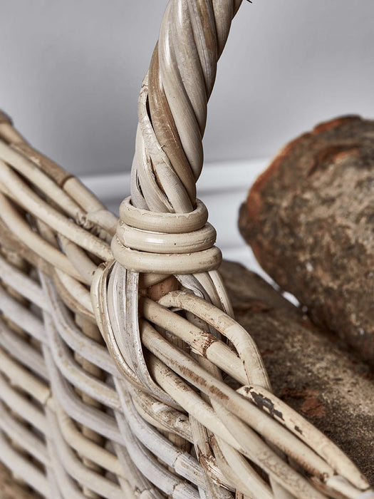 Round Rattan Log Basket - Rectangular