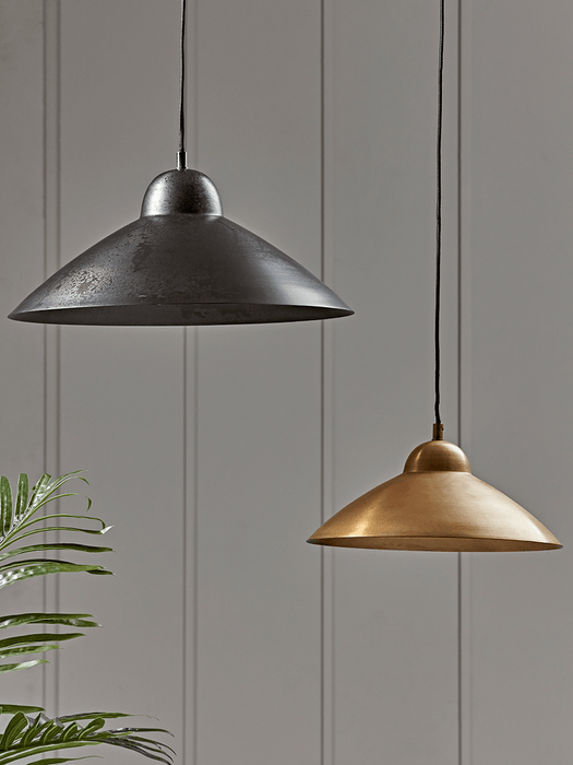 Small Cone Pendant - Raw Brass
