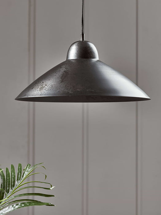 Large Cone Pendant - Oxidised Black