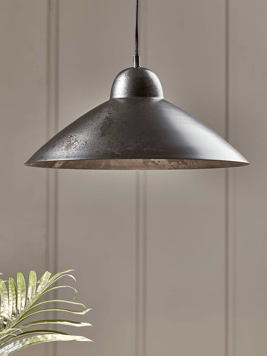 Large Cone Pendant - Oxidised Black