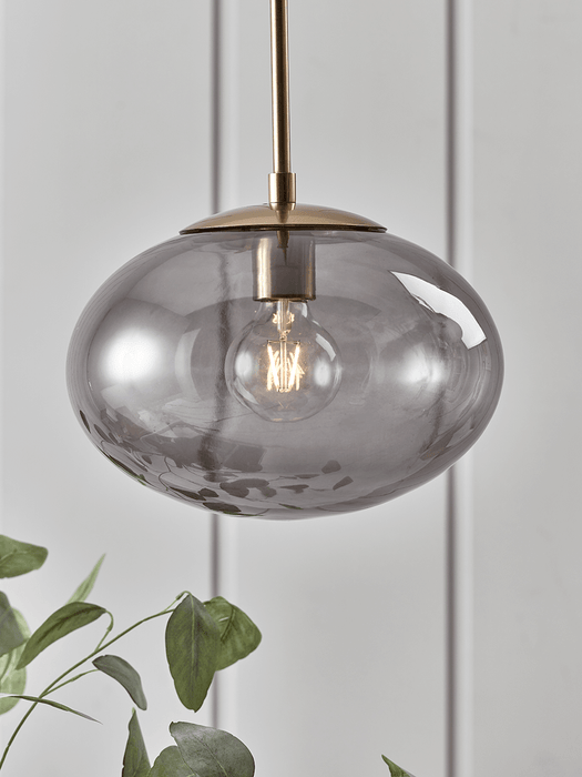 Large Oval Pendant Light - Grey