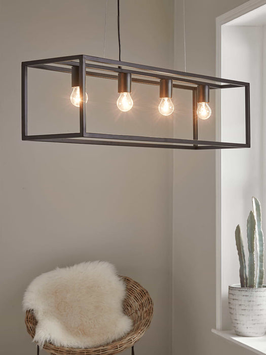 Large Metal Quad Pendant