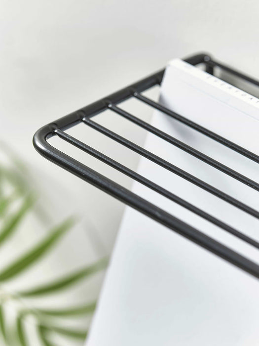 Black Magazine Shelf