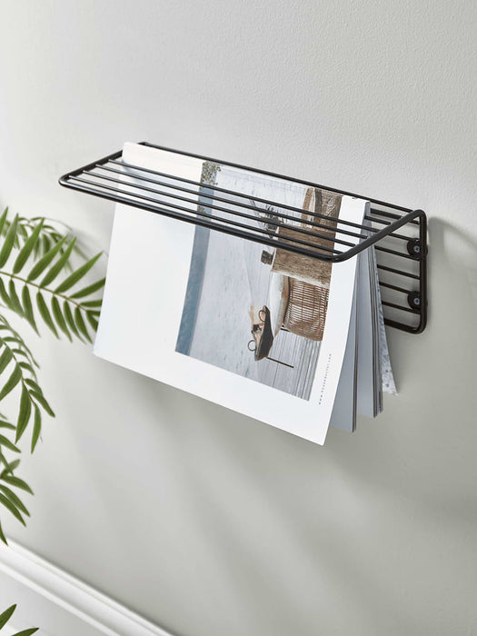 Black Magazine Shelf