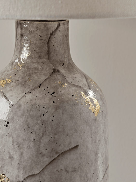 Painted Marble & Gold Table Lamp
