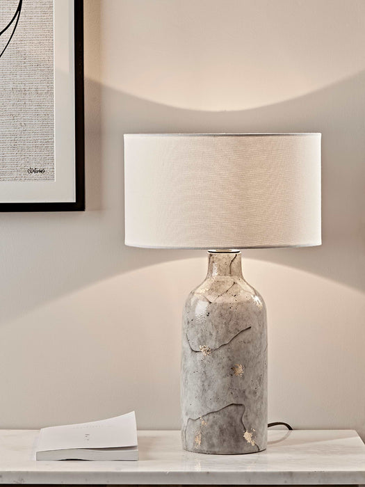 Painted Marble & Gold Table Lamp