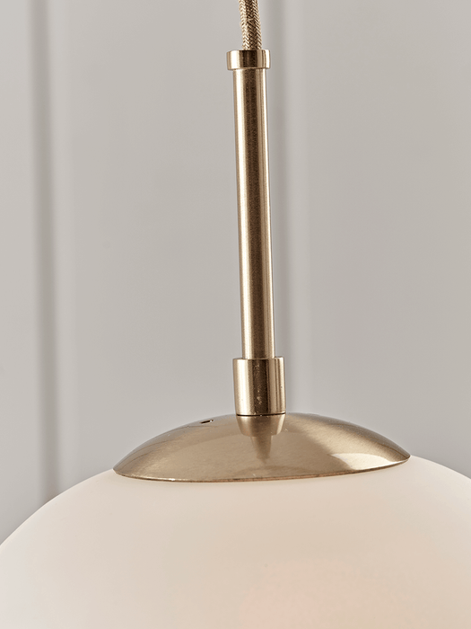 Medium Oval Pendant Light - White