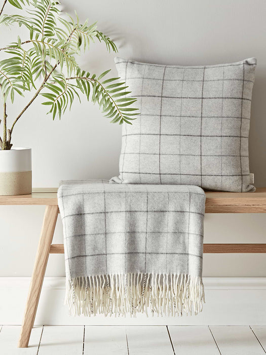 Luxury Merino Checked Cushion